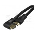 AUDA Optimum Kabel HDMI 1.4 High Speed Full HD 4K@24 z wtykiem kątowym płaskim 5m