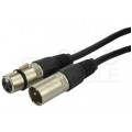 AUDA Optimum Kabel mikrofonowy przedłużacz XLR (wtyk / gniazdo) Cannon 10m