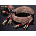 AUDA Premium Bass Komplet 2x Kabel głośnikowy 2x1,5mm2 OFC wtyki widełkowe 3m