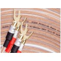 AUDA Premium Bass Komplet 2x Kabel głośnikowy 2x1,5mm2 OFC wtyki widełkowe 3m