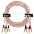 AUDA Premium Bass Komplet 2x Kabel głośnikowy 2x1,5mm2 OFC wtyki widełkowe 3m
