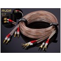 AUDA Premium Bass Komplet 2x Kabel głośnikowy 2x1,5mm2 OFC wtyki widełkowo bananowe 3m