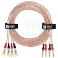 AUDA Premium Bass Komplet 2x Kabel głośnikowy 2x1,5mm2 OFC wtyki widełkowo bananowe 3m