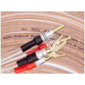 AUDA Premium Bass Komplet 2x Kabel głośnikowy 2x1,5mm2 OFC wtyki widełkowo bananowe 3m