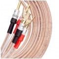 AUDA Premium Bass Komplet 2x Kabel głośnikowy 2x1,5mm2 OFC wtyki widełkowo bananowe 3m