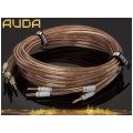 AUDA Premium Bass Komplet 2x Kabel głośnikowy 2x2,5mm2 OFC wtyki bananowe 3m