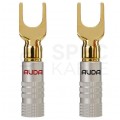 AUDA Premium Bass Komplet 2x Kabel głośnikowy 2x2,5mm2 OFC wtyki widełkowe 3m