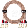AUDA Premium Bass Komplet 2x Kabel głośnikowy 2x2,5mm2 OFC wtyki widełkowe 3m