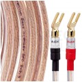 AUDA Premium Bass Komplet 2x Kabel głośnikowy 2x2,5mm2 OFC wtyki widełkowe 3m