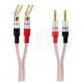 AUDA Premium Bass Komplet 2x Kabel głośnikowy 2x2,5mm2 OFC wtyki widełkowo bananowe 3m