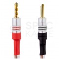 AUDA Premium Bass Komplet 2x Kabel głośnikowy 2x2,5mm2 OFC wtyki widełkowo bananowe 3m