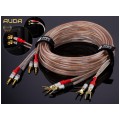 AUDA Premium Bass Komplet 2x Kabel głośnikowy 2x2,5mm2 OFC wtyki widełkowo bananowe 3m