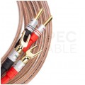 AUDA Premium Bass Komplet 2x Kabel głośnikowy 2x2,5mm2 OFC wtyki widełkowo bananowe 3m