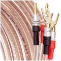 AUDA Premium Bass Komplet 2x Kabel głośnikowy 2x2,5mm2 OFC wtyki widełkowo bananowe 3m