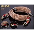AUDA Premium Bass Komplet 2x Kabel głośnikowy 2x4mm2 OFC wtyki bananowe 3m