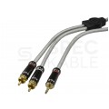 AUDA Prestige Kabel Audio AUX mini Jack 3,5mm Stereo (wtyk) / 2x RCA Cinch (wtyk) 10m