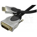 AUDA Prestige Kabel DVI-D Single Link / HDMI 1.4 FHD@60 (wtyk / wtyk) 30m