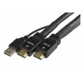 AUDA Prestige Kabel HDMI 1.4a Premium High Speed Full HD 4K@24 45m ze wzmacniaczem USB