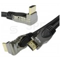 AUDA Prestige Kabel HDMI 2.0 4K Premium High Speed Ultra HD 4K@60 kątowy 270° 1m