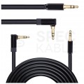 AUDA Slim Kabel Audio AUX mini Jack 3,5mm Stereo (wtyk kątowy / wtyk) Czarny 1m