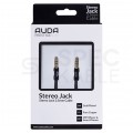 AUDA Slim Kabel Audio AUX mini Jack 3,5mm Stereo (wtyk / wtyk) Czarny 0,5m