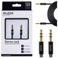 AUDA Slim Kabel Audio AUX mini Jack 3,5mm Stereo (wtyk / wtyk) Czarny 3m