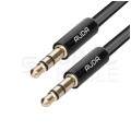 AUDA Slim Kabel Audio AUX mini Jack 3,5mm Stereo (wtyk / wtyk) Czarny 3m