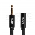 AUDA Slim Przedłużacz spiralny Audio AUX mini Jack 3,5mm Stereo (wtyk / gniazdo) 1,5m