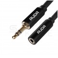 AUDA Slim Przedłużacz spiralny Audio AUX mini Jack 3,5mm Stereo (wtyk / gniazdo) 1,5m