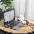 AUKEY Kabel USB 2.0 typ-C (wtyk / wtyk) Quick Charge 2.0 Power Delivery (5A 100W) silikon czarny 1,8 m