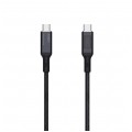 AUKEY Kabel USB 2.0 typ-C (wtyk / wtyk) Quick Charge 2.0 Power Delivery (5A 100W) wyświetlacz LED czarny 1,8 m