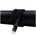 AUKEY Kabel USB 2.0 typ-C (wtyk / wtyk) Quick Charge 2.0 Power Delivery (5A 100W) wyświetlacz LED czarny 1,8 m
