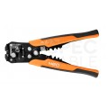 Automatyczny ściągacz izolacji uniwersalny 0,5-6mm2 do kabli solarnych PV czołowy 205mm + akcesoria (opaski zaciskowe, końcówki kablowe) NEO 01-542
