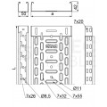 BAKS Korytko kablowe KGR50H42/3 0,5mm 3m perforowane 50x42x3000mm do prowadzenia tras kablowych