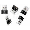 BASEUS Adapter OTG Przejściówka USB 2.0 A / typ-C (wtyk / gniazdo) 3A