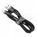 BASEUS Kabel USB 2.0 A / Lightning 8-pin (wtyk / wtyk) czarny 0,5m