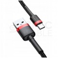 BASEUS Kabel USB 3.0 typ-C / A (wtyk / wtyk) Quick Charge 3.0 czarno-czerwony 1m