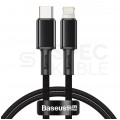 BASEUS Kabel USB 3.0 typ-C / Lightning (wtyk / wtyk) Quick Charge 3.0 Cafule czarny 1m