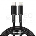 BASEUS Kabel USB 3.0 typ-C / Lightning (wtyk / wtyk) Quick Charge 3.0 Cafule czarny 2m