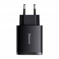 BASEUS Ładowarka sieciowa 2x USB (1x5V / 3A, 1x9V / 2A) Quick Charge 3.0, 1x USB-C PD 3.0 iQ Smart Charging 30W
