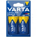 Bateria alkaliczna LR20 D 1,5V VARTA Longlife Power BLISTER 2szt.