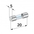 Bezpiecznik rurkowy (szklany) Wkładka topikowa WTA-F 5x20mm (250V AC) 1,25A