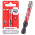 Bit udarowy do wkrętarki TORX TX40 50mm 1/4" HEX Shockwave MILWAUKEE
