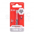 Bit udarowy do wkrętarki TORX TX40 50mm 1/4" HEX Shockwave MILWAUKEE