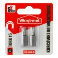 Bity do wkrętarki TORX TX15 25mm 1/4" HEX KLIMAS 2szt