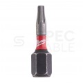 Bity udarowe do wkrętarki TORX TX10 25mm 1/4" HEX Shockwave MILWAUKEE 2szt