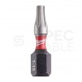 Bity udarowe do wkrętarki TORX TX15 25mm 1/4" HEX Shockwave MILWAUKEE 25szt
