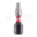 Bity udarowe do wkrętarki TORX TX20 25mm 1/4" HEX Shockwave MILWAUKEE 25szt