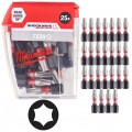 Bity udarowe do wkrętarki TORX TX20 25mm 1/4" HEX Shockwave MILWAUKEE 25szt