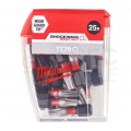 Bity udarowe do wkrętarki TORX TX20 25mm 1/4" HEX Shockwave MILWAUKEE 25szt